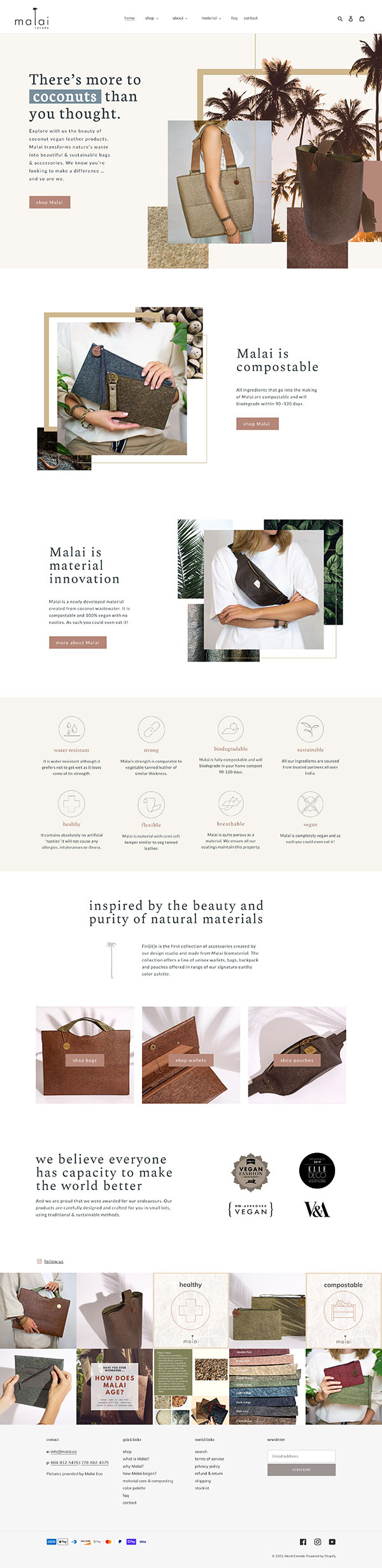 Professional Web Design Of Shopify E-Commerce Website For Malai Canada By Idea Marketing - Vancouver Web Design Agency