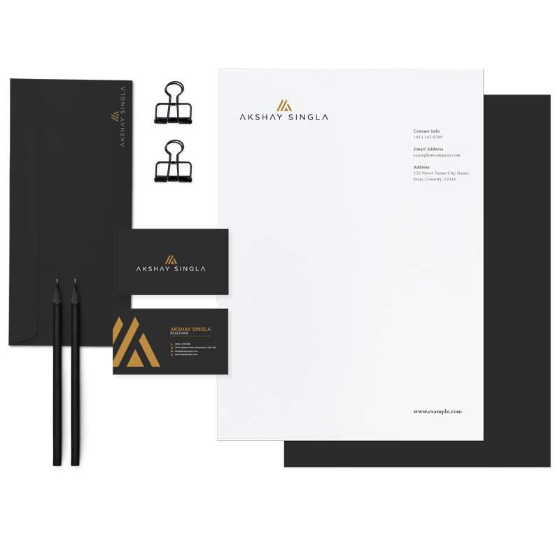 Business Cards And Stationery With Branding And Graphic Design For Akshay Singla