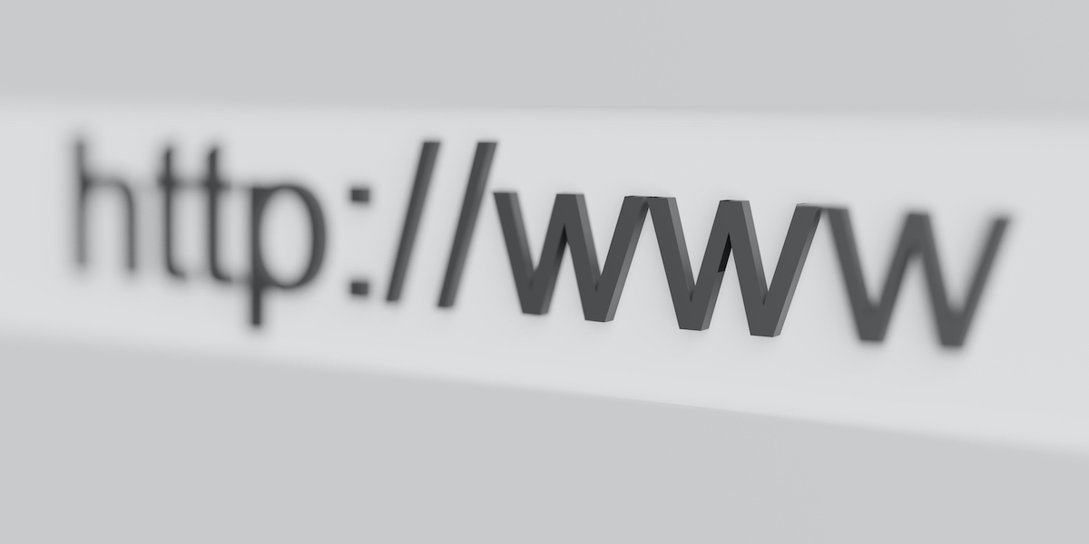 3D Close Up Of The Beginning Of An Internet Web Address/Domain Name: Http://Www