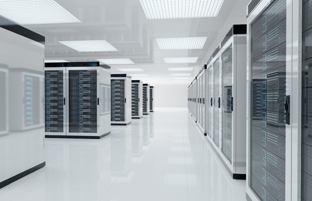 Clean White Room With Lots Of Web Hosting Storage Servers