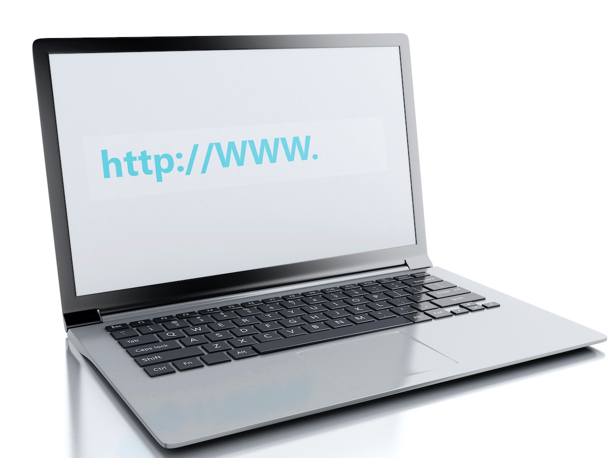 Laptop With The Text “Http://Www.” On The Screen In Blue Indicating The Beginning Of A Domain Name