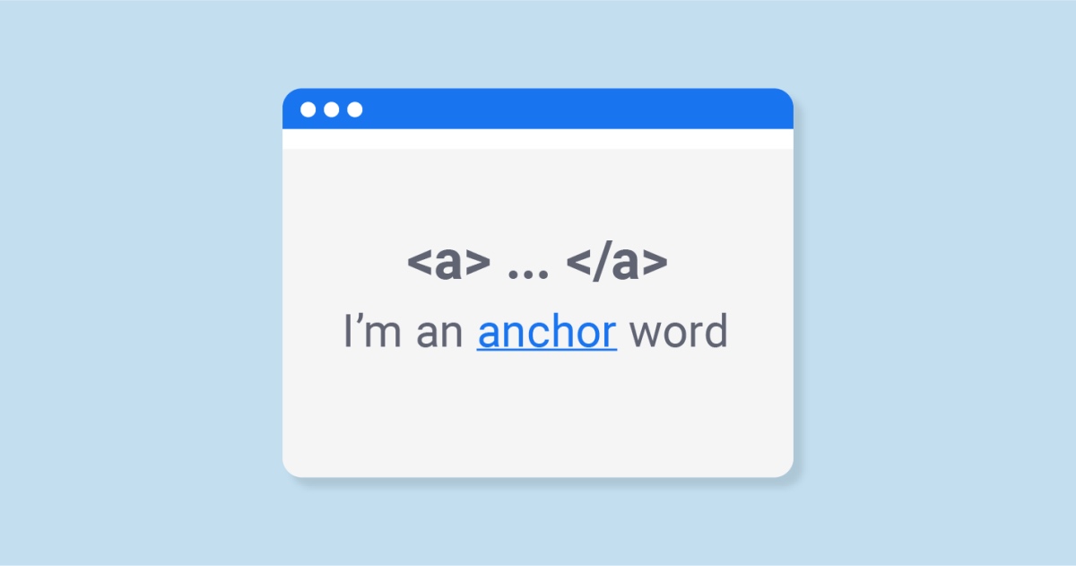 Website Graphic With The Text “I’m An Anchor Word” As One Of The Seo Terms For Beginners