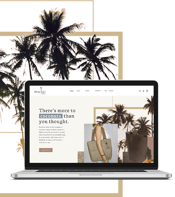 Malai Website Design Mockup Laptop View