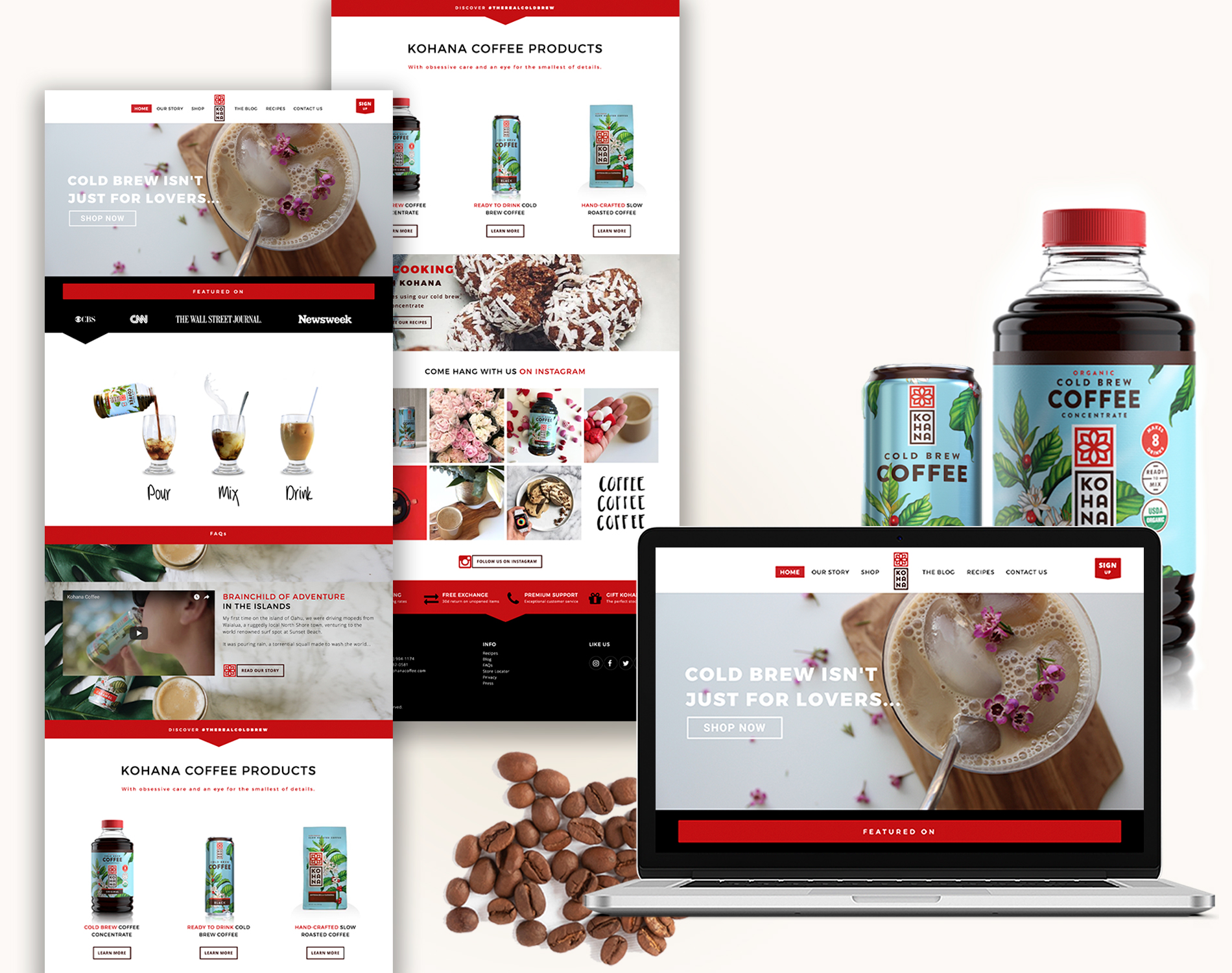 Kohana Coffee Website Design