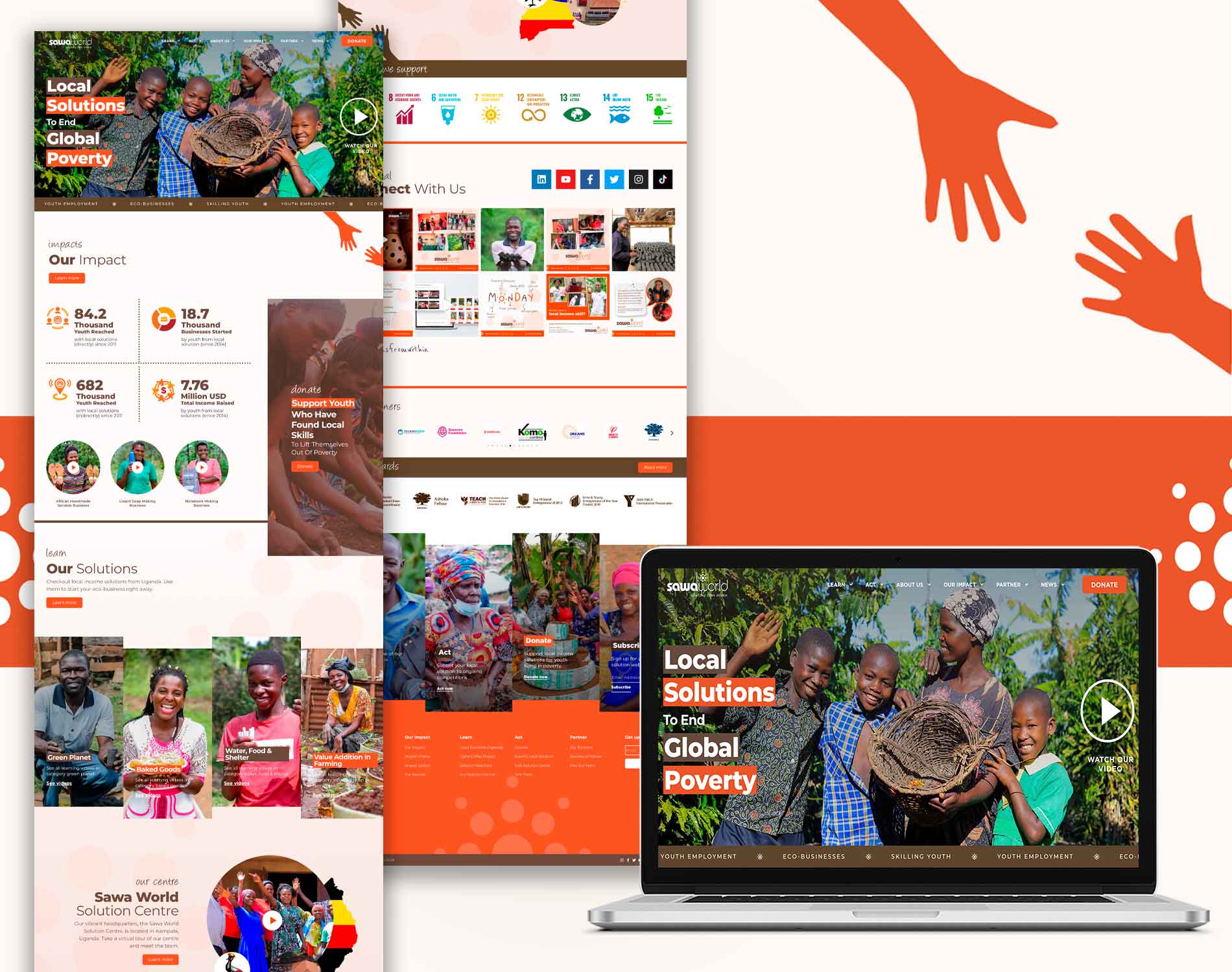 Sawa World Web Design Mockup